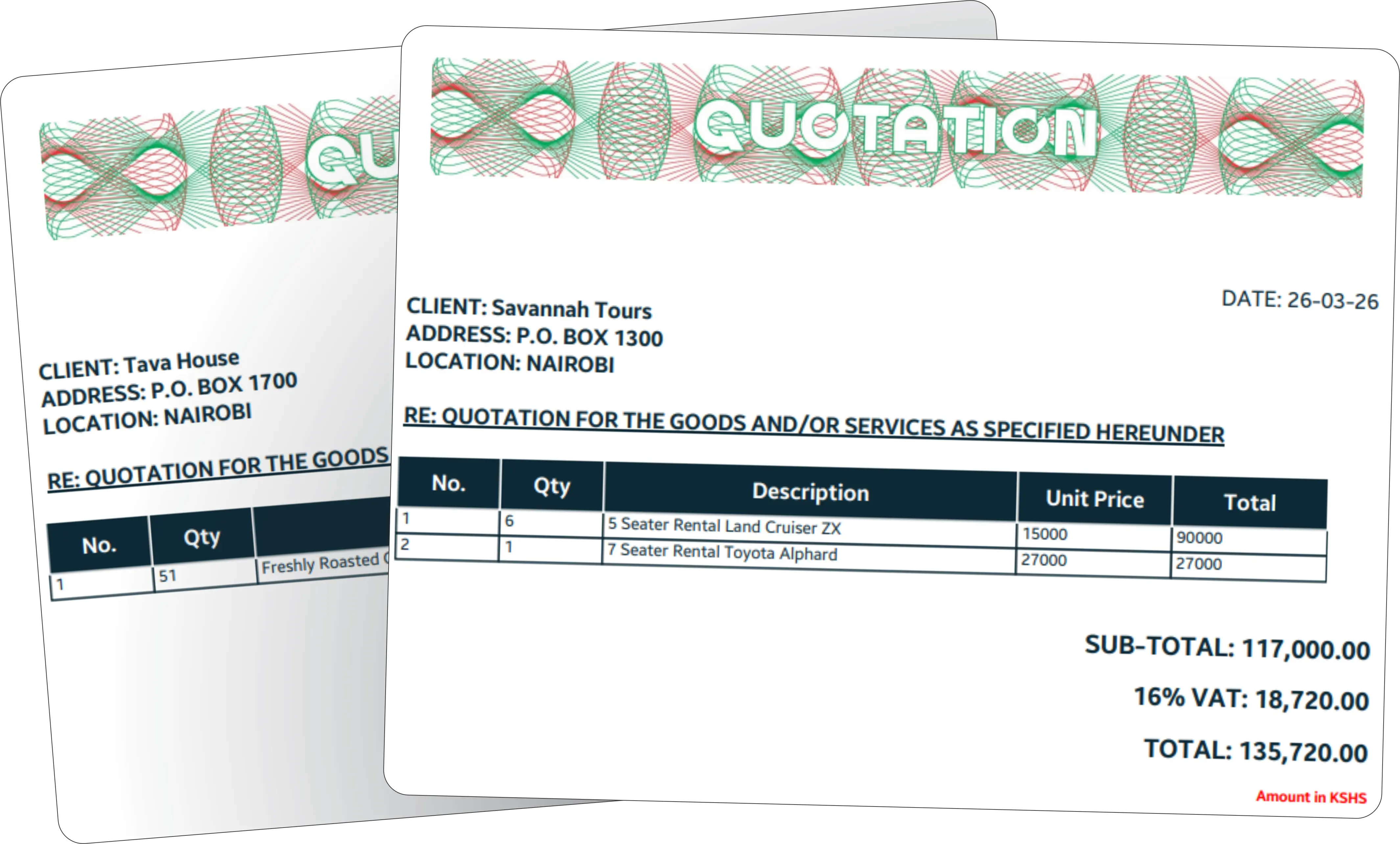 Sample Quotation Visual